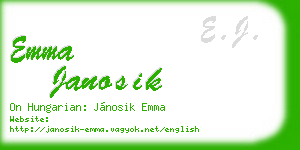 emma janosik business card